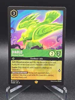 Disney Lorcana TCG Diablo Devoted Herald Cold Foil Card 70/204 Ursula's Return - Image 1