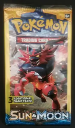Pokemon SUN & MOON Base Set 3 Card Booster Pack - BRAND NEW - SEALED 🍒 - Image 2