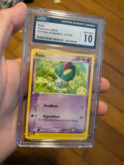 (POP 22) CGC 10 GEM MINT Ralts EX Ruby & Sapphire E-Reader 67/109 Pokemon Card - Image 1