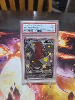 Pokemon Charizard v Champion's Path Shiny Secret Rare Card 079/073 PSA 9 Mint - Image 1