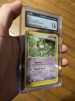 (POP 17) CGC 10 GEM MINT 2003 Pokemon Ralts EX Sandstorm 74/100 Card - Image 2