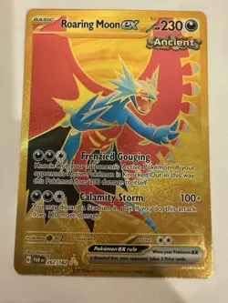 Pokemon TCG Roaring Moon EX 262/182 Hyper Rare Card Sv: Paradox Rift - Image 1