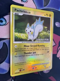 Pachirisu LV.23 Reverse Holo 35/130 STAMPED Diamond & Pearl Pokemon Card 2007 MP - Image 2