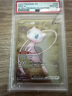 Pokemon 2023 Ultra-Premium Collection Mew EX Metal Promo Card 205/165 PSA 10 - Image 1