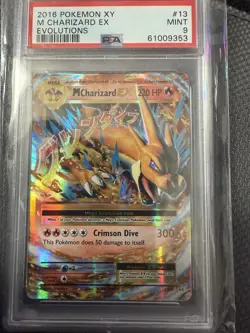 Pokemon Card PSA 9 Mint M Charizard Ex Evolutions Full Art XY 2016 13/108 - Image 1