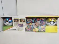 Pokemon Eevee Lunchbox Tin Pokeball TCG Treasures Booster Packs Foil Cards - Image 2