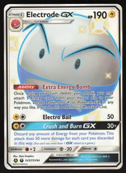 Electrode GX SV57/SV94 Pokemon Hidden Fates Holo Full Art Card - Image 1