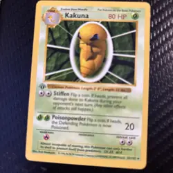 Pokemon TCG Kakuna Base Set, 1st Edition Card 33/102 - Image 1
