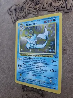 Vaporeon 12/64 Holo Rare Pokemon Card | Near Mint | Jungle WOTC 1999 - Image 2
