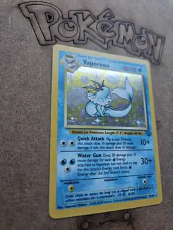 Vaporeon 12/64 Holo Rare Pokemon Card | Near Mint | Jungle WOTC 1999 - Image 3