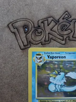 Vaporeon 12/64 Holo Rare Pokemon Card | Near Mint | Jungle WOTC 1999 - Image 4