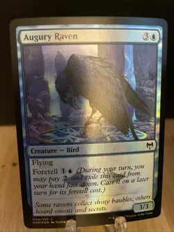 MTG Augury Raven FOIL #044/285 Kaldheim Common KHM NM/M - Image 1