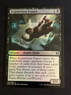 1x Foil Acquisitions Expert (89) Zendikar Rising LP MTG Magic the Gathering x1 - Image 1