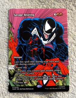 Savage Beating M 0013 Mythic Borderless - Magic MTG Marvel's Spider-Man - Image 3