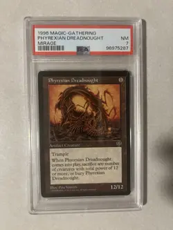 Phyrexian Dreadnought Magic the Gathering 1996 Mirage NM PSA 7 English MTG HTF - Image 1