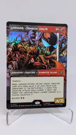 MTG Magic Spider-Man Carnage, Crimson Chaos 0227 Rare Foil Borderless - Image 1
