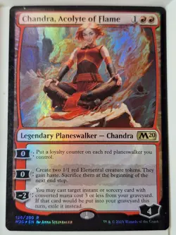 Chandra, Acolyte of Flame - FOIL - Magic 2020 Core Set - Magic the Gathering MTG - Image 1