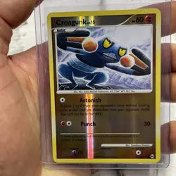 Pokemon Croagunk Reverse Holo 61/99 AR Arceus NM Pokemon Common 2009 Nintendo - Image 1