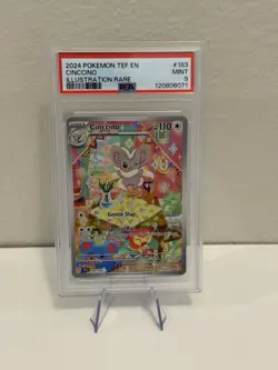 2024 POKEMON TEF EN-TEMPORAL FORCES ILLUSTRATION RARE #183 CINCCINO PSA 9 - Image 1