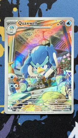 Quaxwell 207/193 Pokemon TCG 2023 Illustration Rare Holo - Paldea Evolved - Image 1
