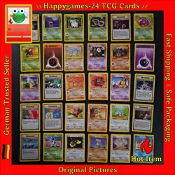 30x WOTC Poor Pokemon Karten Sammlung gemischt div. Set TCG non Holo /BE - Image 1