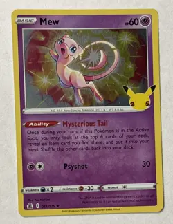 2021 Pokemon TCG SWSH Celebrations Mew Holo 011/025 Ungraded - Image 1