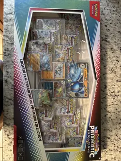Pokemon TCG Prismatic Evolutions Lucario ex Tyranitar ex Premium Collection Box - Image 1