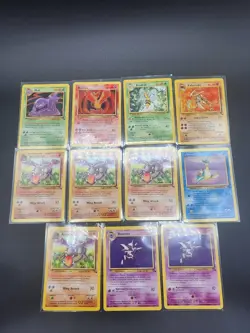 Pokemon Non Holo Rare Lot Of 11 NM-MP Fossil Base Set TCG - Image 1