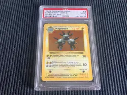 1999 POKEMON GAME #9 MAGNETON *HOLO SHADOWLESS PSA 9 MINT* - Image 1