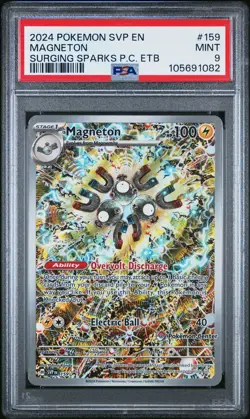 2024 POKEMON SVP EN-SV BLACK STAR PROMO #159 MAGNETON PSA 9 - Image 1