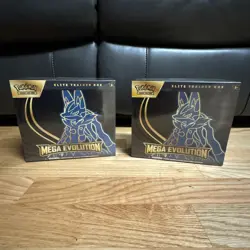 Pokemon Mega Evolution Lucario ETB Elite Trainer Box Set of 2 - Image 1