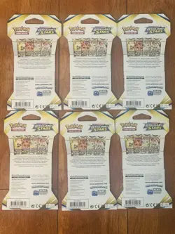 Pokemon TCG Sword & Shield Brilliant Stars Sleeved Booster Pack Lot Of 6 Sealed - Image 2