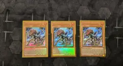 3x Yugioh Miscellaneousaurus Gold Rare MAGO-EN015 1st Ed Playset - Image 1