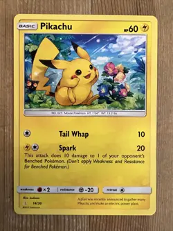 Pikachu - 14/30 - Alolan Raichu Trainer Kit pokemon Card TCG NM - Image 1