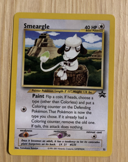 SMEARGLE 2001 POKEMON BLACK STAR PROMO CARD #32 NM - Image 1