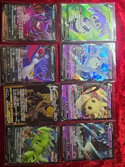 8 Pokemon Card Lot V Vmax And 2 Full Art Trainers - Image 1