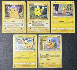 5 x Pikachu Card Bundle - Pokemon TCG - Image 1