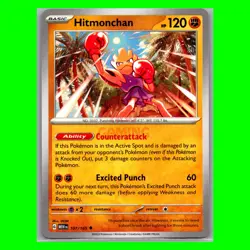 Pokemon Cards | Hitmonchan - 107/165 - Non Holo - English - Scarlet & Violet 151 - Image 1