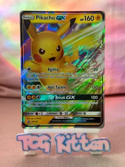Pikachu GX SM232 Card 'B' Black Star Eevee Collection (Regular Sized) TCGKITTEN - Image 1