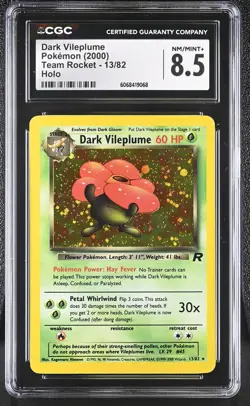 CGC 8.5 Dark Vileplume 2000 Team Rocket 13/82 Holo Pokemon Card - Image 1