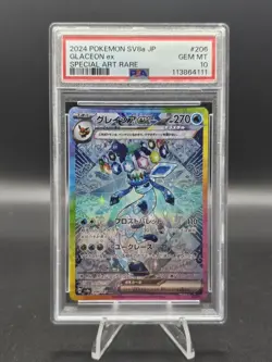 PSA 10 Glaceon ex SAR 206/187 sv8a Terastal Festival Japanese 2024 Pokemon Card - Image 1