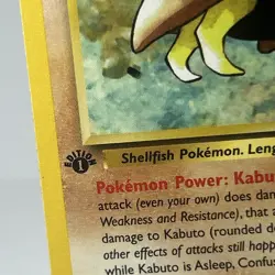First Edition Kabuto Fossil 50/62 Common 1999 Pokemon Card LP - Image 4