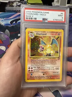 2000 Pokemon Base 2 # 4 Charizard Holo PSA 9 Card MINT! Trusted Seller Free Ship - Image 2