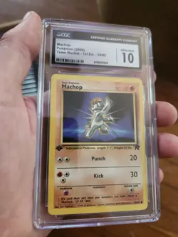 CGC 10 GEM MINT Machop 59/82 1st Edition Team Rocket Pokemon Card - Image 3