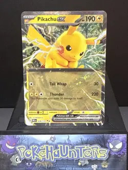 Pokemon Card Pikachu ex 028/131 Prismatic Evolutions Double Rare Holo NM - Image 1