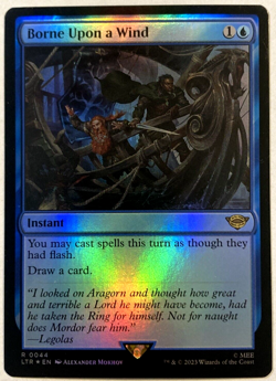 MTG Borne Upon a Wind *FOIL* Lord of the Rings 0044 NM - Image 1