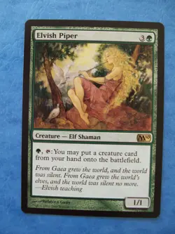 MTG Magic the Gathering ELVISH PIPER M10 CORE SET 2010 LP ACTUAL PICTURES - Image 1