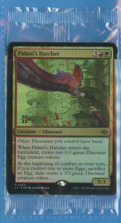 MTG: PreRelease Promo: Lost Caverns of Ixalan: Palani's Hatcher: FOIL: SEALED - Image 1