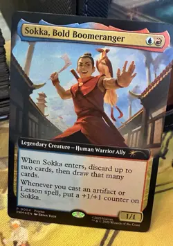Sokka, Bold Boomeranger Foil, MTG MagicCon Atlanta Promo Avatar Last Airbender - Image 1