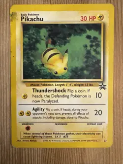 Pikachu 27 - WOTC Black Star Promo - Pokemon TCG - DMG - Image 1